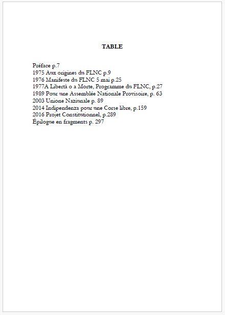 Table ecritures politiques